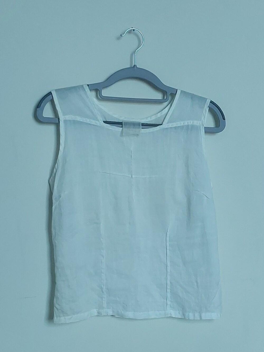 White Sleeveless Lightweight Top